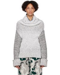 Isa Boulder White Funnel Sweater