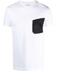 Les Hommes Asymmetric Panelled T Shirt