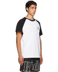 Rhude Black White Raglan Logo T Shirt