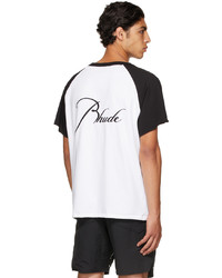 Rhude Black White Raglan Logo T Shirt