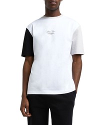 River Island Colorblock Regular Fit T Shirt In White At Nordstrom