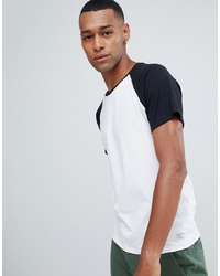 KIOMI Contrast Raglan T Shirt In Whiteblack
