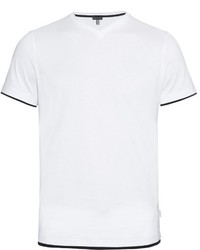 Dan Ward Bi Colour Trim Cotton T Shirt