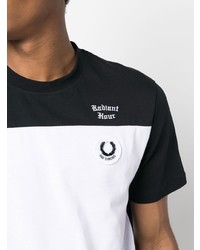 Raf Simons X Fred Perry Logo Patch Colour Block T Shirt