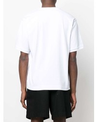 Calvin Klein Logo Print Panelled T Shirt