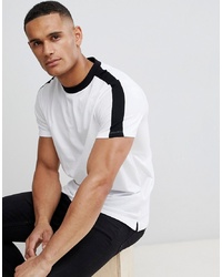 New Look Ringer T Shirt With Sleeve Stripe In White