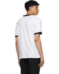 Second/Layer White Black Core Ringer T Shirt