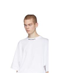 Palm Angels White Classic Logo Over T Shirt