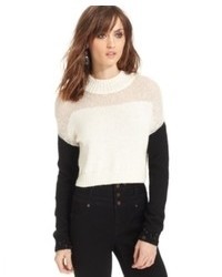 Guess Colorblocked Cropped Sweater