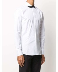 Neil Barrett Contrast Pointed Collar Tuxedo Shirt