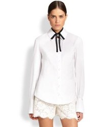 Honor Collared Contrast Tie Shirt
