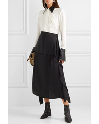 Ellery Thesis Oversized Faux Patent Med Crepe Shirt