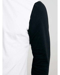 Topman Monochrome Contrast Long Sleeve Smart Shirt