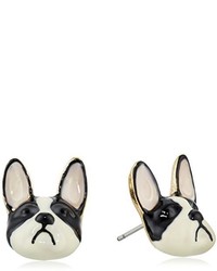 Betsey Johnson Sugar Critters Bulldog Stud Earrings