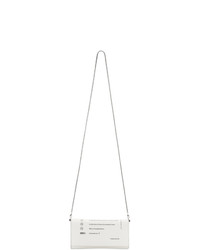MM6 MAISON MARGIELA White Logo Embellished Pochette Bag