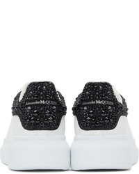 Alexander McQueen White Black Embellished Oversized Sneakers
