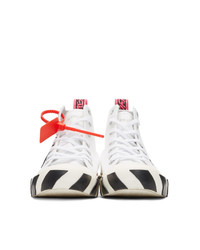 Off-White White And Black Arrows Mid Top Sneakers