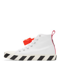 Off-White White And Black Arrows Mid Top Sneakers