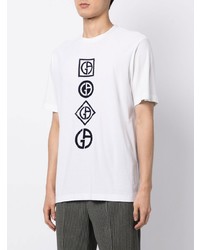 Giorgio Armani Embroidered Logo Print T Shirt