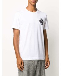Dolce & Gabbana Logo Embroidered Short Sleeve T Shirt