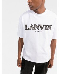 Lanvin Logo Embroidered Short Sleeve T Shirt