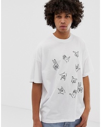 ASOS DESIGN Oversized T Shirt With Hand Embroidery