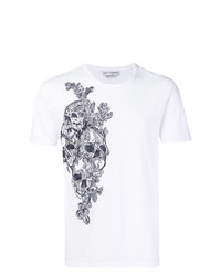 Alexander McQueen Skull Embroidered T Shirt