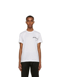 Alexander McQueen White And Black Embroidery T Shirt