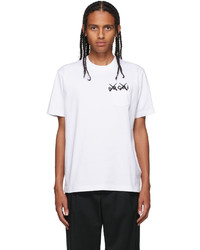 Sacai White Kaws Edition Embroidery T Shirt