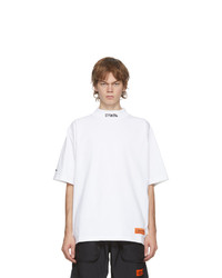 Heron Preston White Style Mock Neck T Shirt