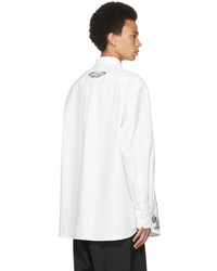 Valentino White Black Dark Blooming Shirt