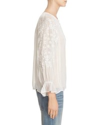 Joie Metta Embroidered Peasant Blouse