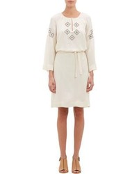 A.P.C. Embroidered Gauze Peasant Dress