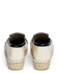 Alexander McQueen Two Tone Stud Nappa Leather Espadrilles