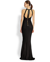 ABS by Allen Schwartz Abs Caged Two Tone Jersey Gown