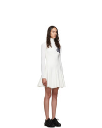 Off-White White Cheerleader Multiwaves Dress