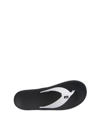 White and Black Flip Flops