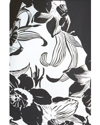 Adrianna Papell Floral Print Stretch Cotton Sheath