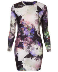 Topshop Petite Floral Print Bodycon Dress