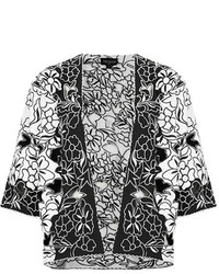 Topshop Cutout Embroidered Kimono Jacket