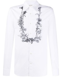 Alexander McQueen Floral Print Button Up Shirt