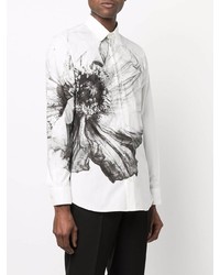 Alexander McQueen Floral Print Buttoned Shirt