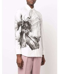 Alexander McQueen Floral Print Buttoned Shirt