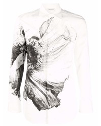 Alexander McQueen Floral Print Buttoned Shirt