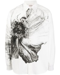 Alexander McQueen Floral Print Cotton Shirt