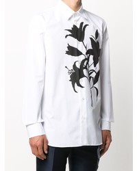 Alexander McQueen Floral Print Long Sleeve Shirt