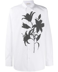Alexander McQueen Floral Print Long Sleeve Shirt