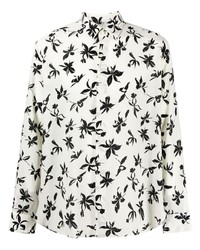 Saint Laurent Floral Print Long Sleeve Shirt