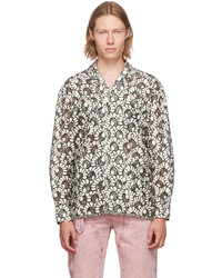 Andersson Bell Off White Flower Embroidery Shirt