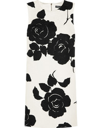 Dolce & Gabbana Floral Print Cotton Blend Jacquard Mini Dress